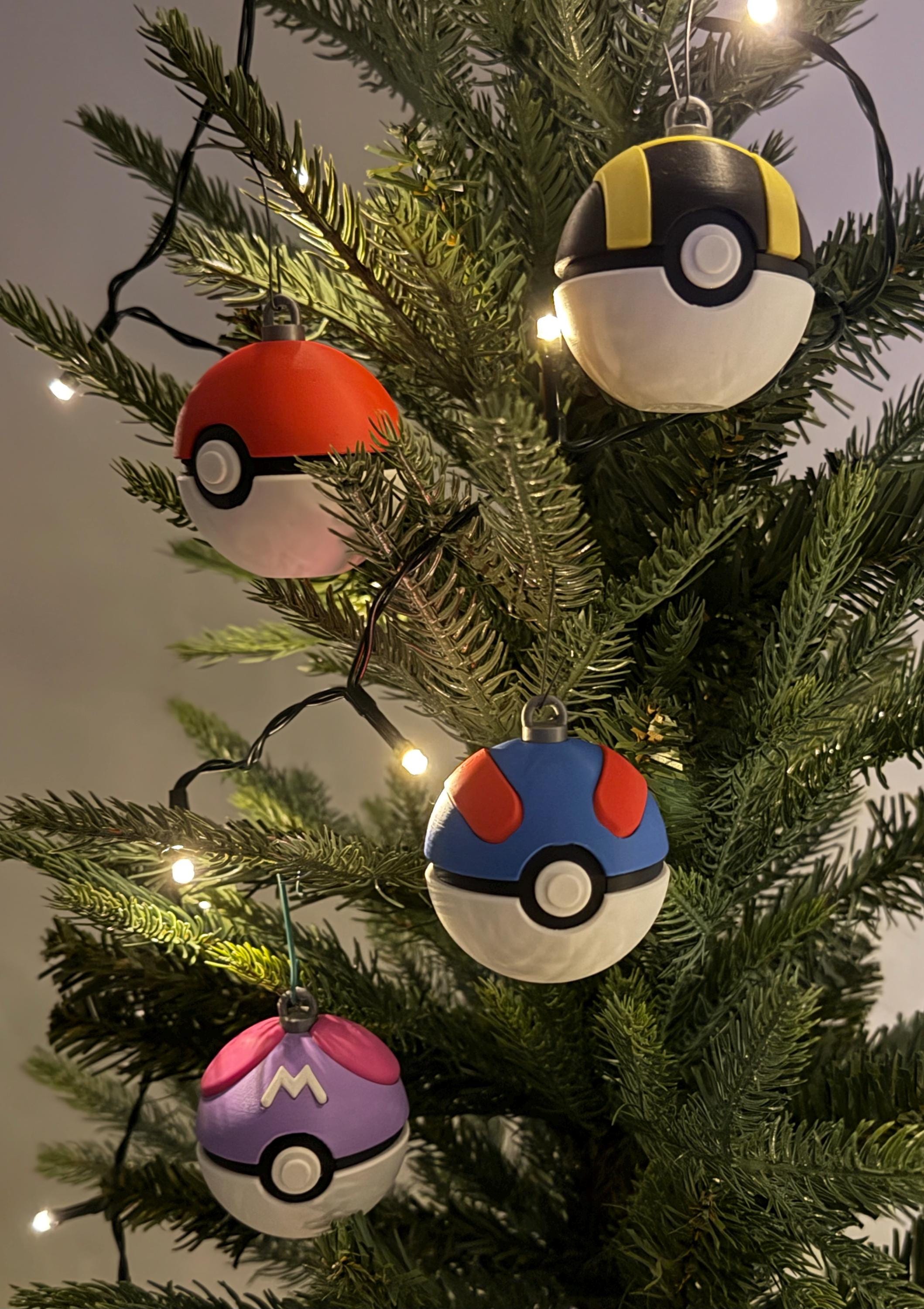 Poké Ball Christmas ornaments